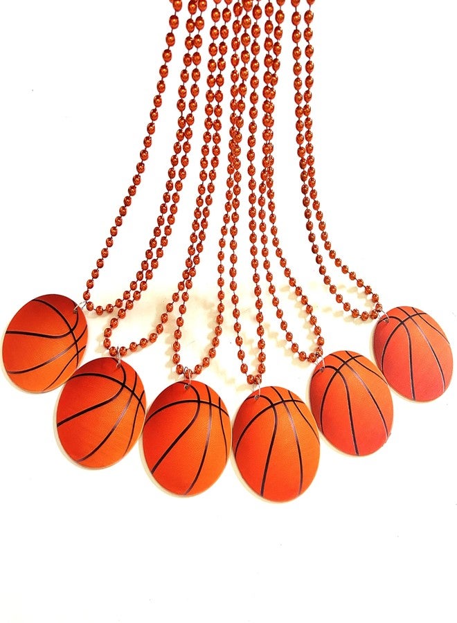 GZYSSL 12 Pcs Sport Theme Party Beads Necklaces Basketball Pendants Beads Necklaces Sport Team Decorations Accessories Party Supplies… - Image 1
